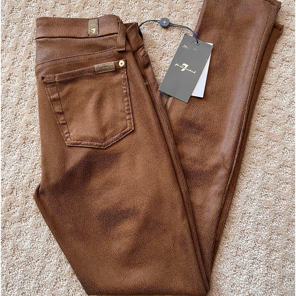 Brand new w/tags 7 for all mankind faux leather pants/jeggings